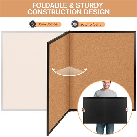 Board2by Extra Large Cork Bulletin Board 72 X 48 Foldable Notice Pin