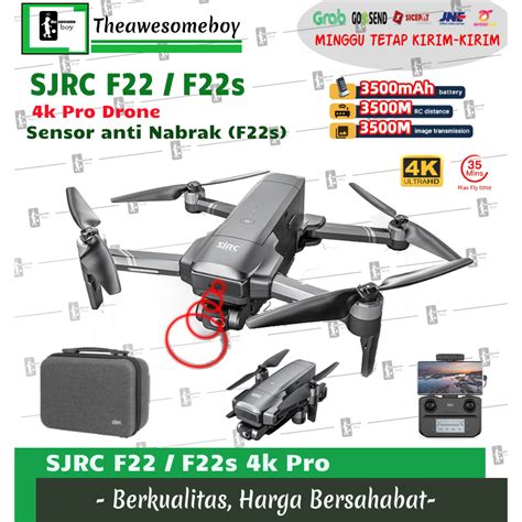 Jual SJRC F22 F22s 4K Pro Drone 2 Axis Gimbal EIS PTZ Camera 3 5KM