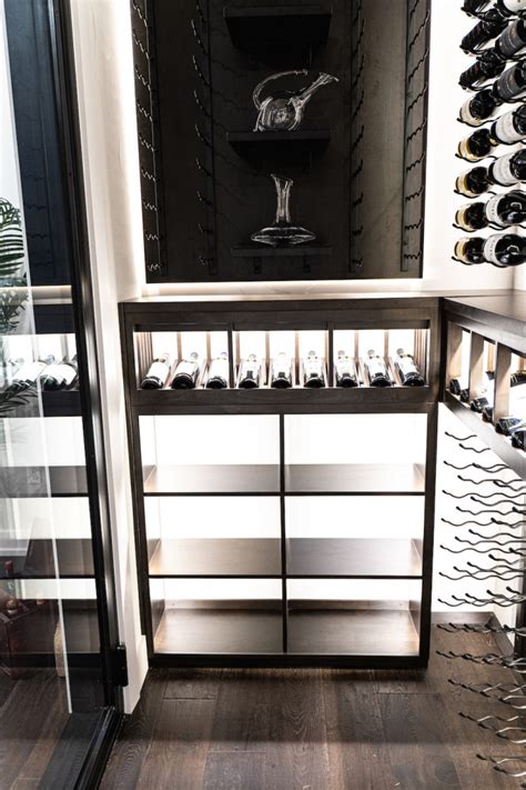 Combination Custom Glass Wine Cellar Racking Modern Wine Cellar