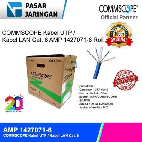 Promo Commscope Kabel Utp Kabel Lan Cat 6 1427071 6 Roll Box