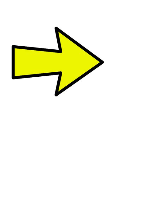 Yellow Arrow Clip Art at Clker.com - vector clip art online, royalty ...