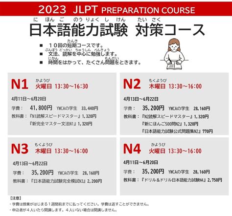 日本語能力試験（jlpt）対策コース 申込受付中 名古屋ywca学院日本語学校