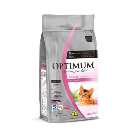 Ra O Optimum Para Gatos Filhotes De Meses Sabor Frango Kg