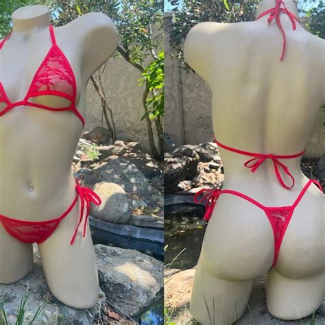 Sheer Mesh Micro Bikini Etsy