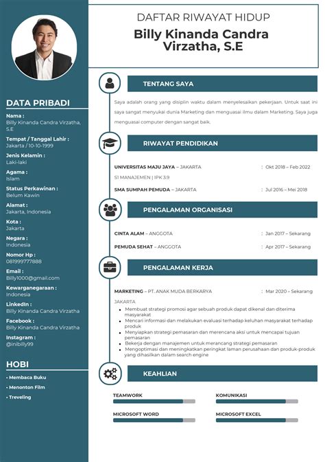 Contoh Cv Marketing Agar Mendapat Perhatian Hrd Blog Bikincv