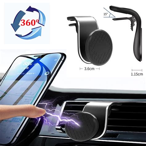 2020 New 360 Rotation Magnetic Phone Car Holder FLOVEME L Type Clip Car