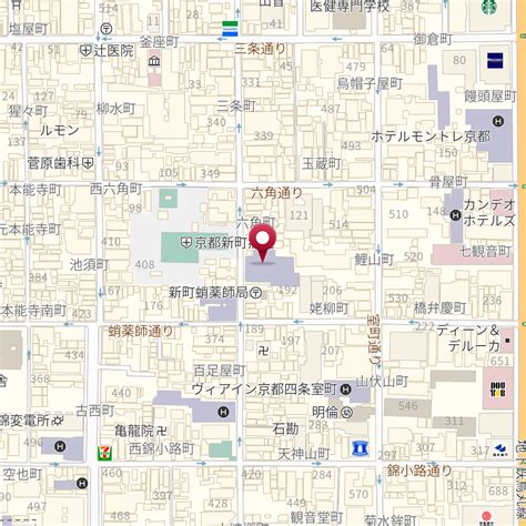 京都府京都市中京区新町通六角下る六角町361 の地図 Mapfan