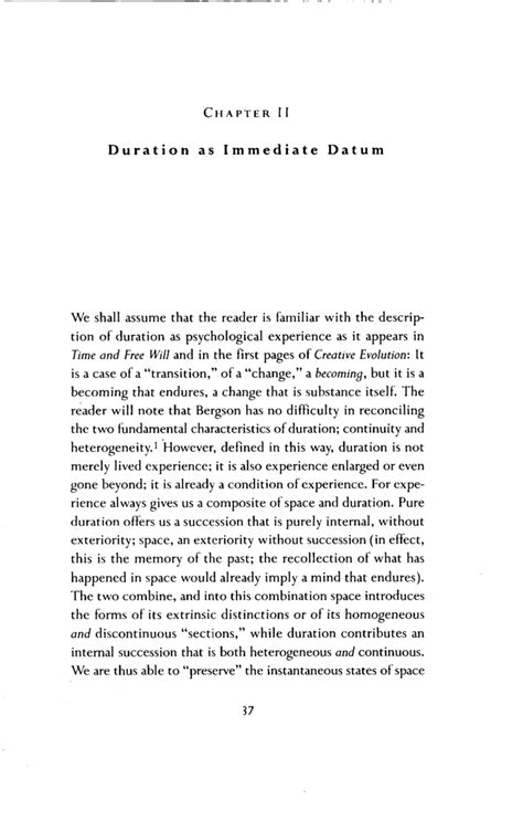 Chapter 11: Duration as Immediate Datum - Bergson's Philosophy Insights