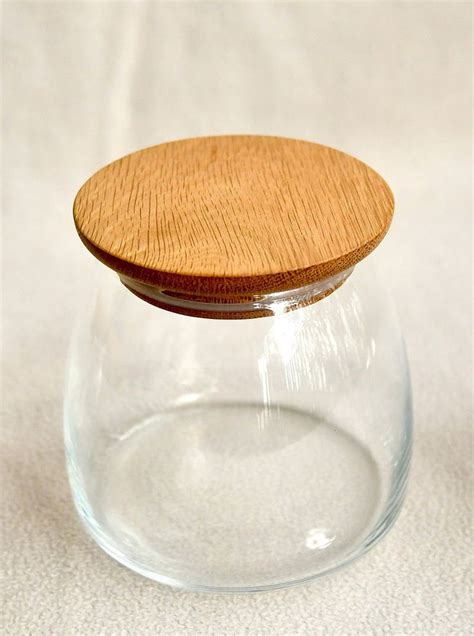 Iwood Glass Jar With Wooden Lid Medium 750ml Shop Iwood House Storage Pinkoi Glass Jars