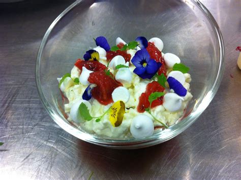 Gooseberry Eton Mess Plated Desserts Acai Bowl Pudding Breakfast