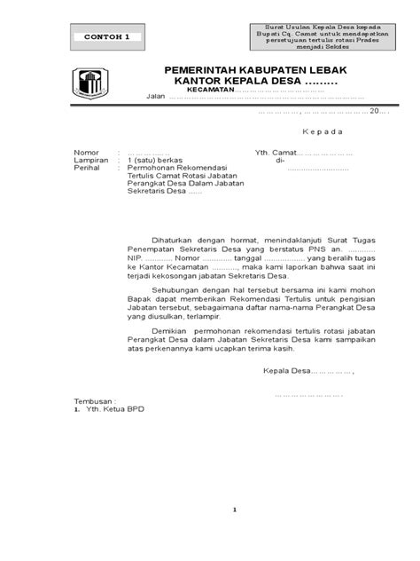 Kepala Desa Contoh Surat Rekomendasi Dari Tokoh Masyarakat Berbagai