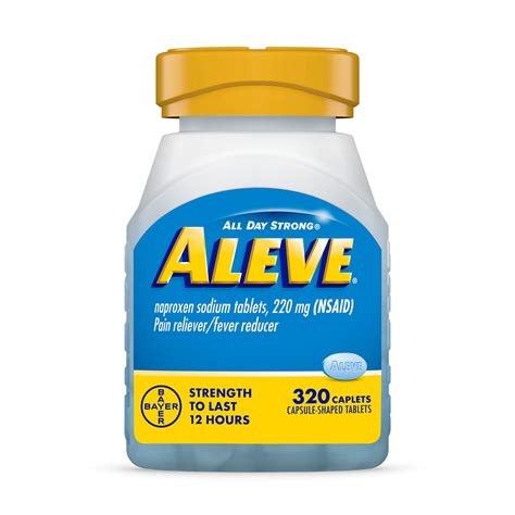 Aleve Naproxen Sodium Caplets, All Day Strong Pain Reliever (320 ct