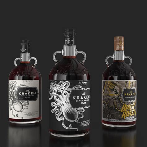 Kraken Rum bottles | CGTrader