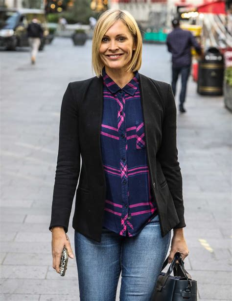 Jenni Falconer In A Black Blazer Leaves The Global Radio Studios In