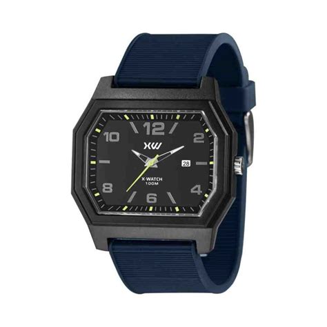 Rel Gio Preto E Azul Matte Masculino X Watch Xport Xgpp Off