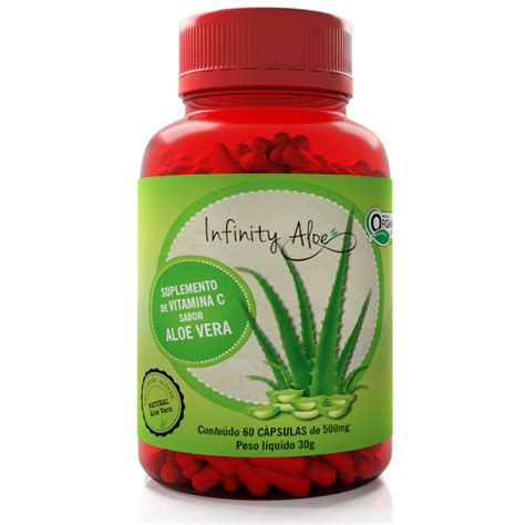 Babosa Aloe Vera Pura Vitamina C 60 cápsulas de 500mg