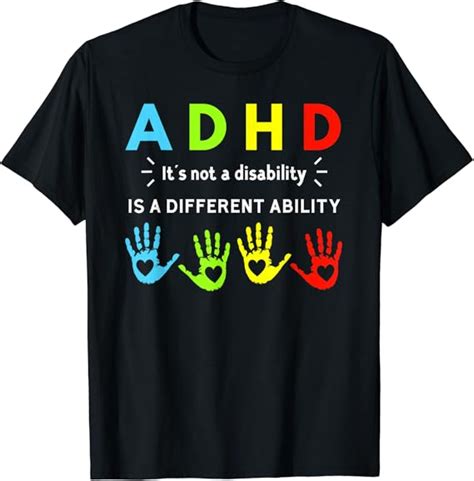 ADHD Awareness T Shirt Amazon Co Uk Clothing