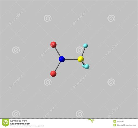 Nitromethane Molecule Isolated on Grey Stock Illustration ...