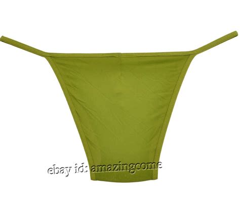 Men Pouch String Bikini Brief Solid Sexy Guys Underwear Rope Briefs Swimwear EBay