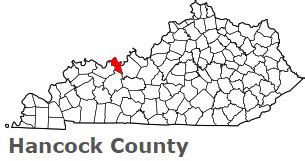 Hancock County on the satellite map of Kentucky 2024. Actual satellite ...