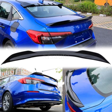 Rear Splitter Wing Trunk Spoiler For 2021 2023 Honda Civic 4Dr Sedan