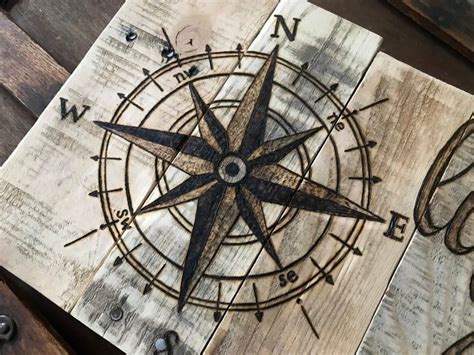 Compass Wood Wall Art Inspirational Decor Life Brings You Etsy In 2021 Wood Wall Art Wood