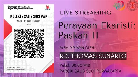 Live Streaming Misa Syukur Pesta Nama Paroki Salib Suci Purwakarta Ke