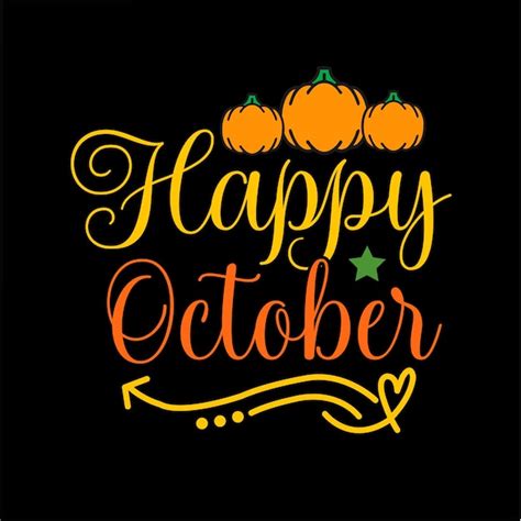 Premium Vector Happy October T Shirt Design