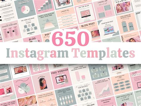 650 Coach Instagram Post Templates Social Media Template Pastel