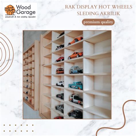 Jual Rak Display Hot Wheels Sleding Akrilik Kayu Jati Belanda Natural Clear Shopee Indonesia