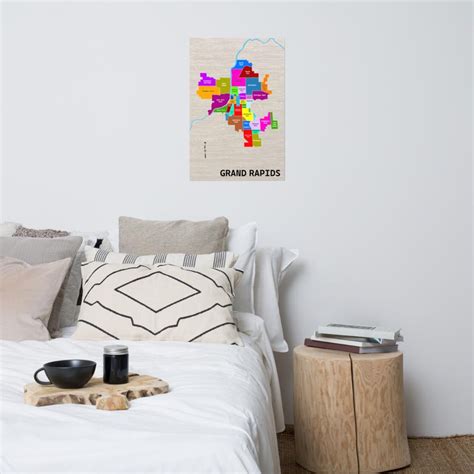 Grand Rapids Neighborhoods Poster Map - Etsy