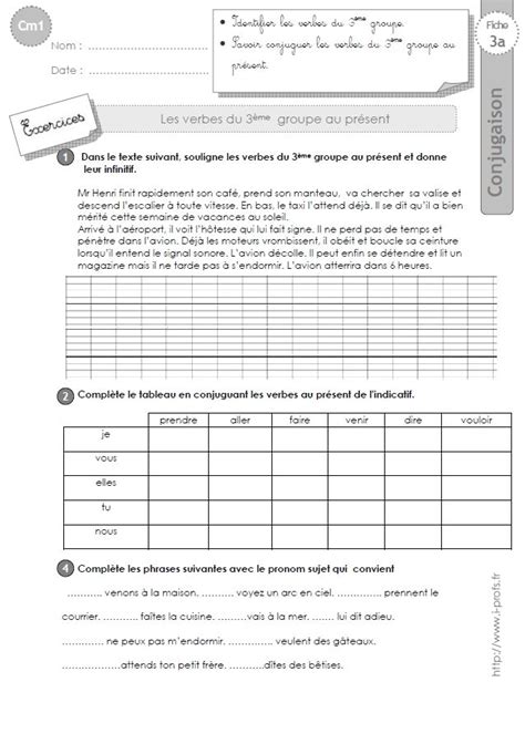 Exercice De Conjugaison Cm1 Fiche A Imprimer Conjugaison Cm1 Elles