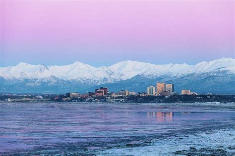 Winter Sunset over Anchorage, Alaska by Scott Slone | Alaska ...