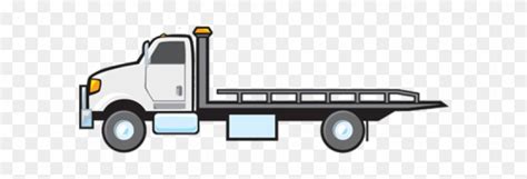 Tow Truck With Flatbed Clipart