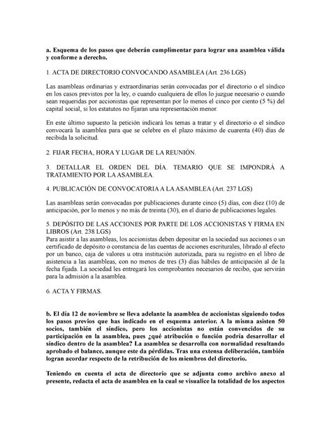 Personas Juridicas Tp A Esquema De Los Pasos Que Deber N