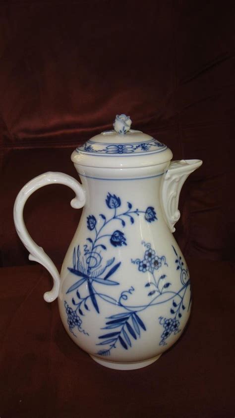 Meissen Zwiebelmuster Blue Onion Porcelain Teapot Kettle Ebay