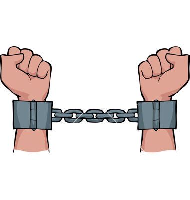 Shackles on his hands vector art - Download Drawing vectors - 986471 ...