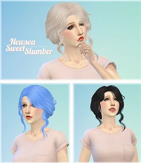 Ashley Newsea S Sweet Slumber Hairstyle Retexture Sims 4 Hairs