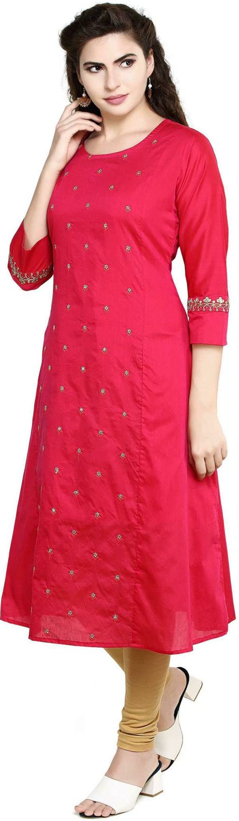 Prettify Women Pink Embellished Single Kurta Set Jiomart