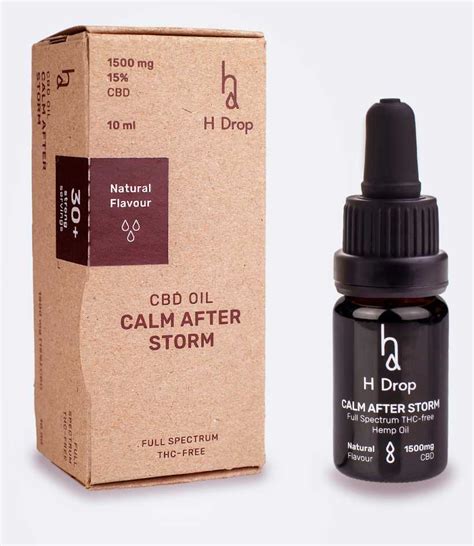 H Drop Calm after Storm 15 CBD kanapių aliejus 1500mg natūralus