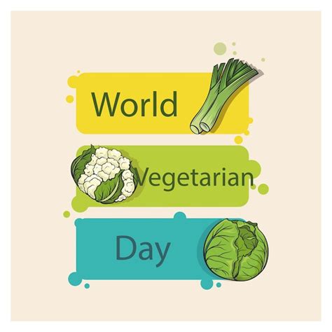 Ilustração plana vetorial gratuita para o dia mundial do vegetarianismo