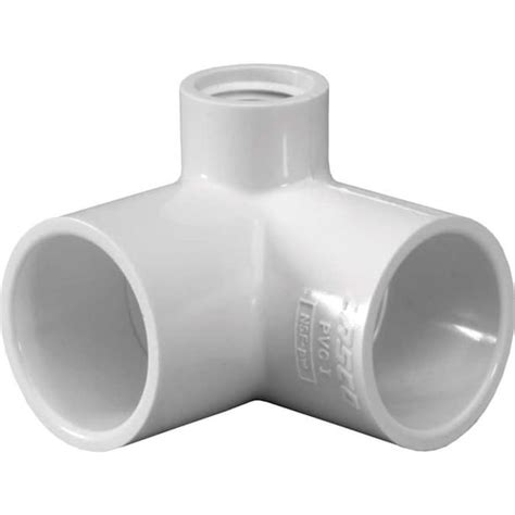 Lasco 1 2 In X 1 2 In X 1 2 In Dia 90 Degree Side Outlet Elbow Pvc Fitting In The Pvc Fittings