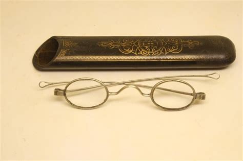 Antique Eyeglasses 19th Century Steel Straight Temple… - Gem