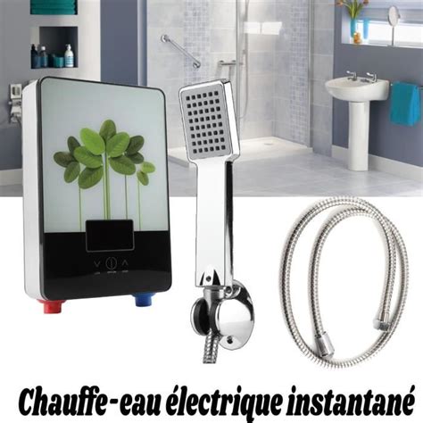 Chauffe eau électrique instantané immédiat avec pommeau de douche 6500W