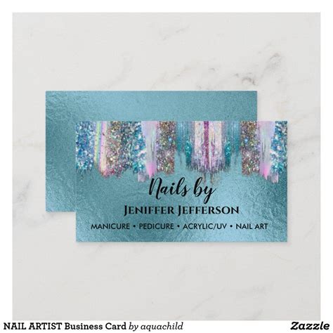 NAIL ARTIST Business Card | Zazzle | Artist business cards, Nail artist ...