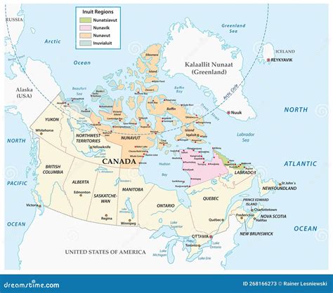 Vector Map of Inuit Communities in Northern Canada Stock Vector - Illustration of island ...