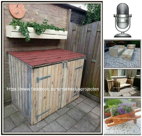 Outdoor Kitchen Made from Pallets and Wood