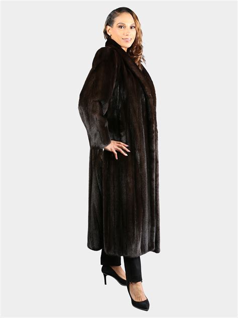 Full Length Ranch Mink Fur Coat Women S Large Estate Furs