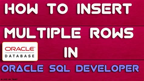 How To Insert Multiple Rows In Oracle Sql Templates Sample Printables