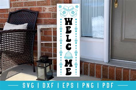 Welcome Svg Winter Porch Sign Svg Graphic By Craftlabsvg · Creative